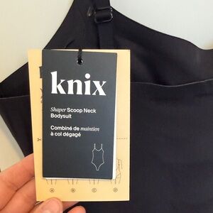 Knix Black Scoop Neck Bodysuit